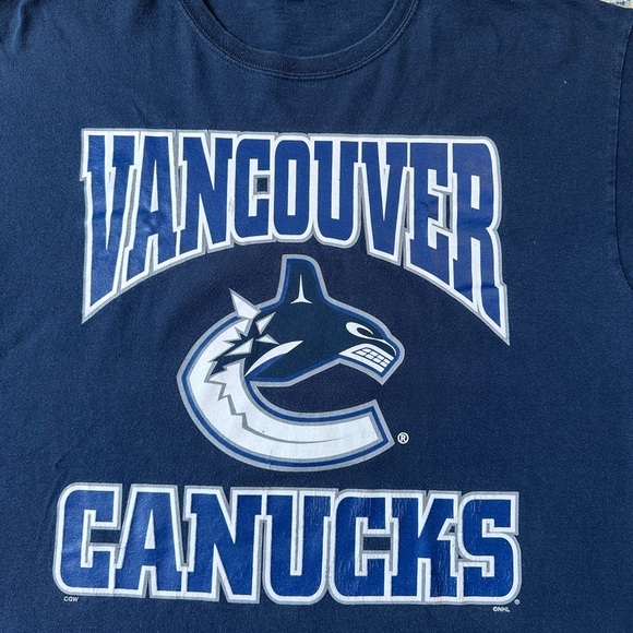 Vintage NHL Vancouver Canucks Logo T-shirt Large - Picture 4 of 4